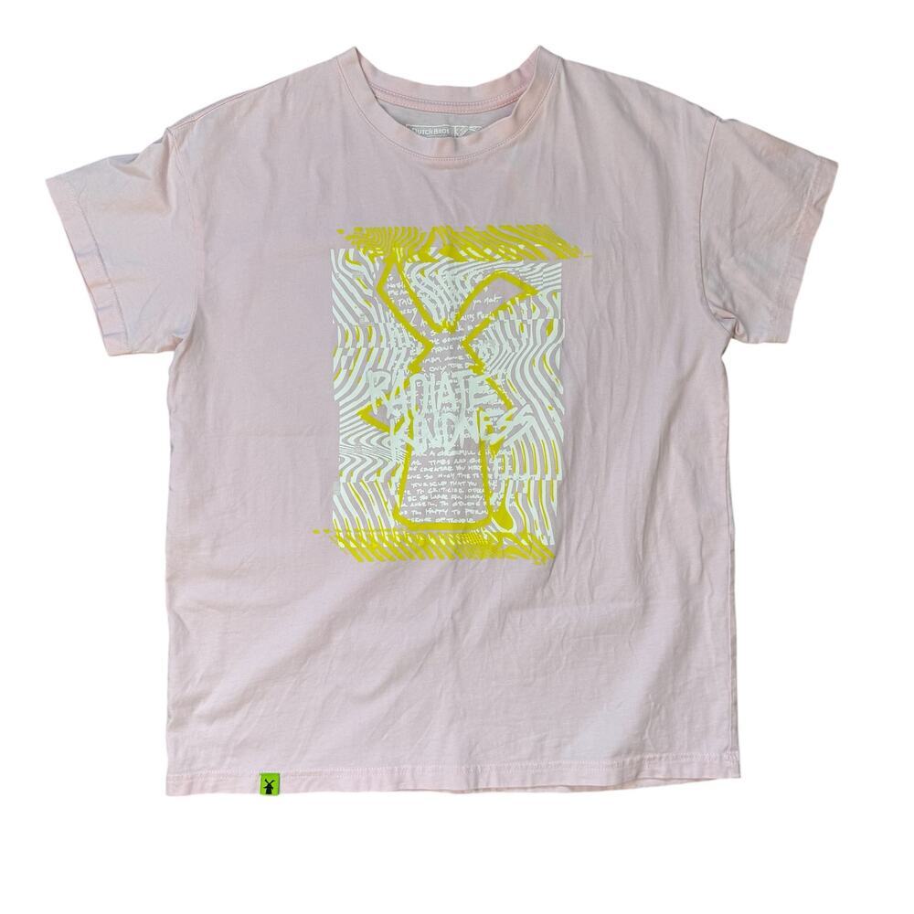 Dutch Bros Coffee Radiate Kindness Pink Tee Shirt Womens Sz M